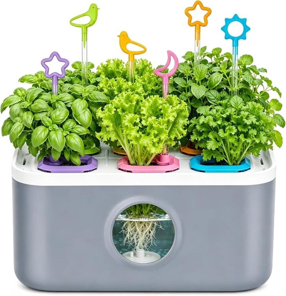 ESOW 6 Pod Indoor Hydroponic Grow Kit Gray New in Box